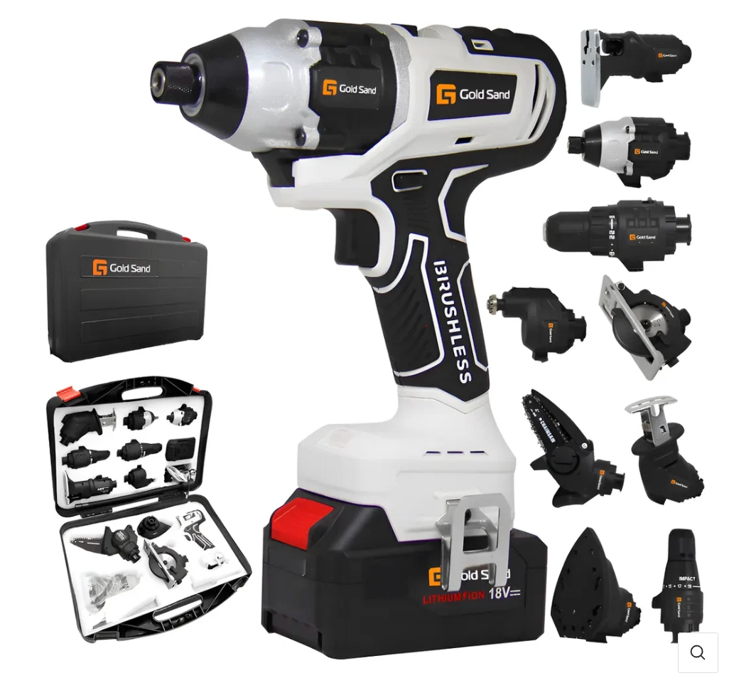 Kit Ferramentas 4 em 1 - Martelete + Esmerilhadeira + Furadeira Parafusadeira +Impacto Chave | Ideal para Reformas Residenciais e Reparos Domésticos