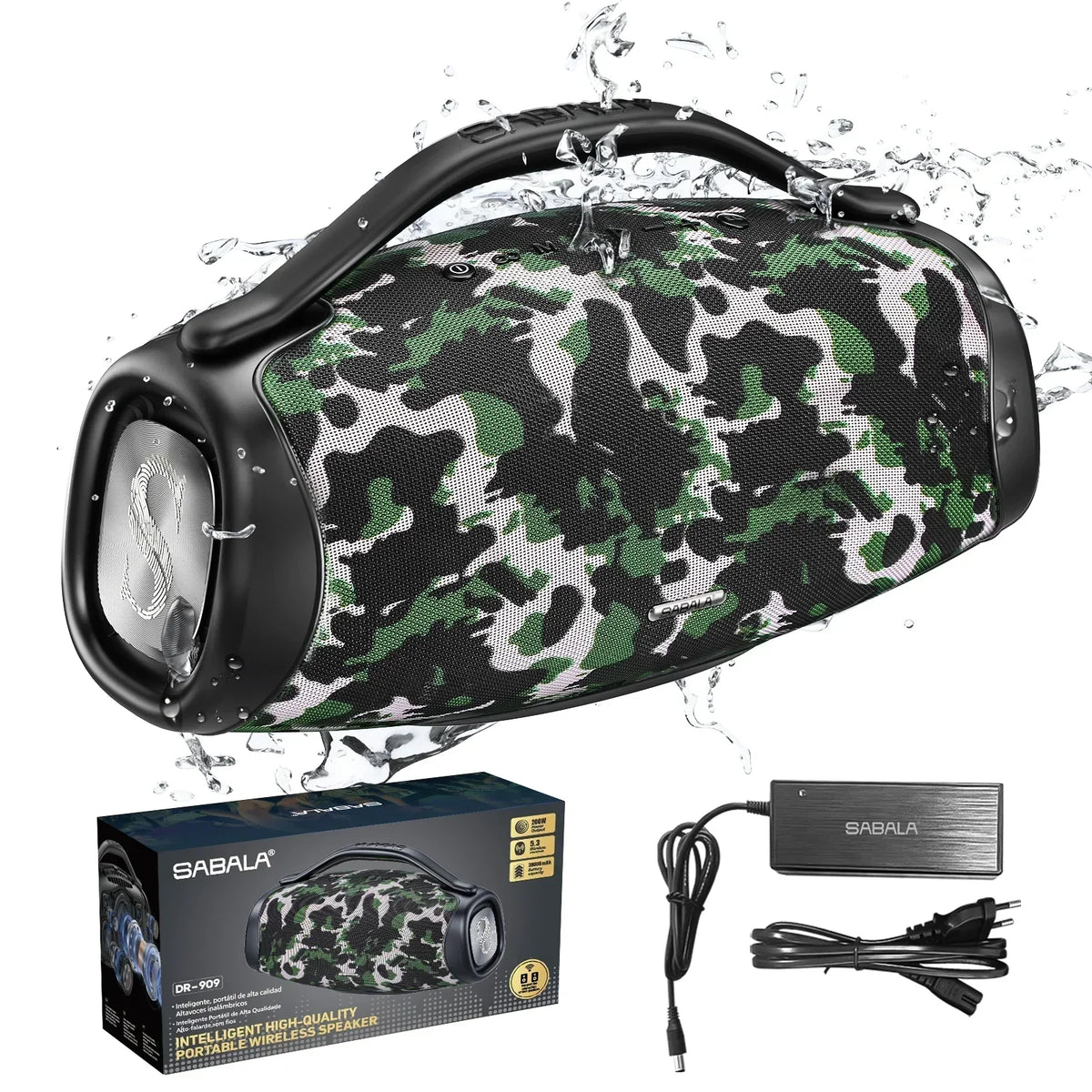 🔥  QUEIMA DE ESTOQUE!! 🔥 Caixa de Som Premium Boombox DR-909 Bluetooth 200w 39000mah Tws Ipx6.
