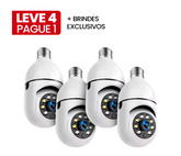 [LEVE 4 PAGUE 1] Câmera de Segurança 360° HD com Visão Noturna + BRINDES: Tranca Elétrica + Refletor LED