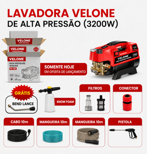 Lavadora de Alta Pressão Balmann + BRINDES: Kit de Engates e Limpeza Profissional