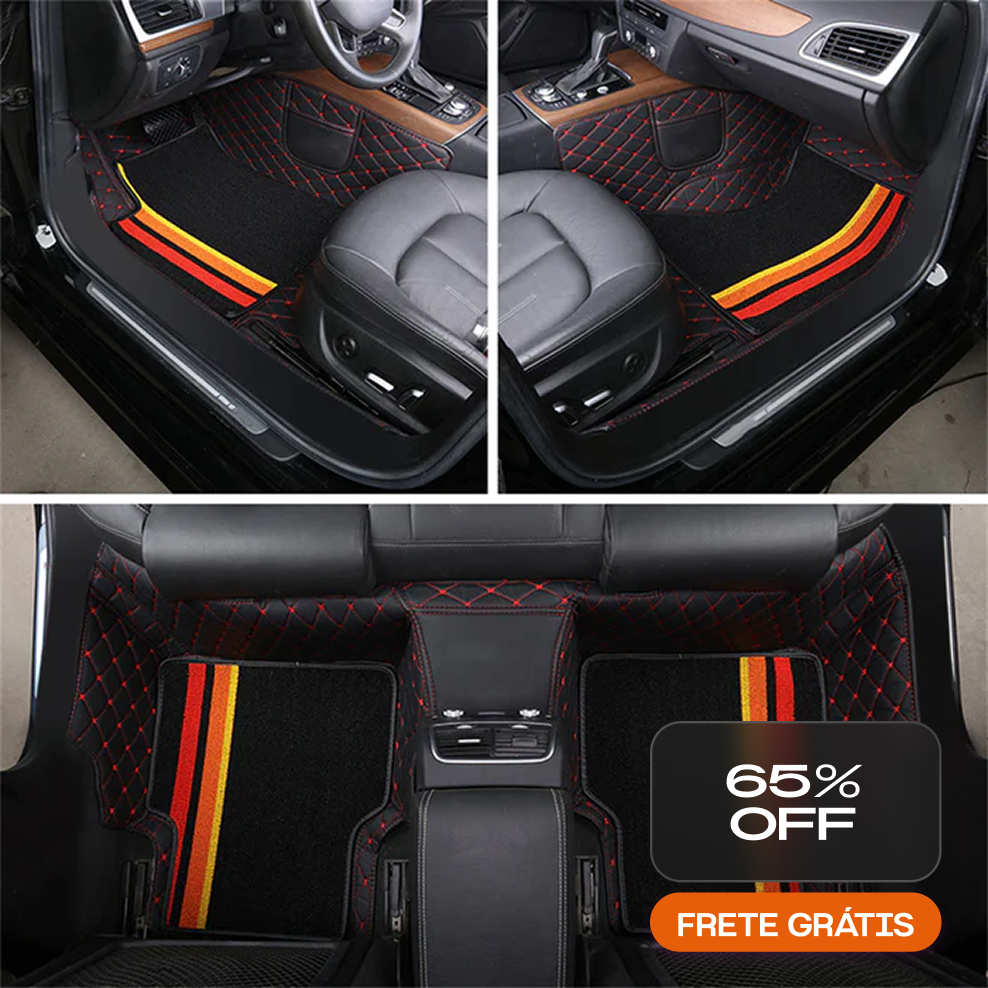 LuxDrive – DIRETO DA FABRICA 🔥 - Conjunto Tapetes Veiculares Luxo e Conforto | Parte Dianteira e Traseira (4 Peças)