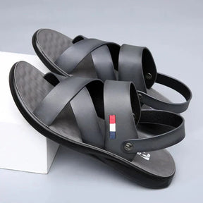 Sandália Masculina de Couro Antiderrapante