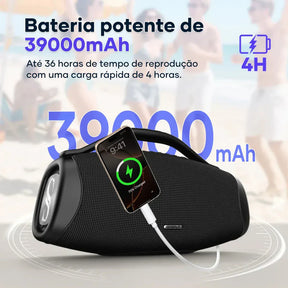 🔥  QUEIMA DE ESTOQUE!! 🔥 Caixa de Som Premium Boombox DR-909 Bluetooth 200w 39000mah Tws Ipx6.